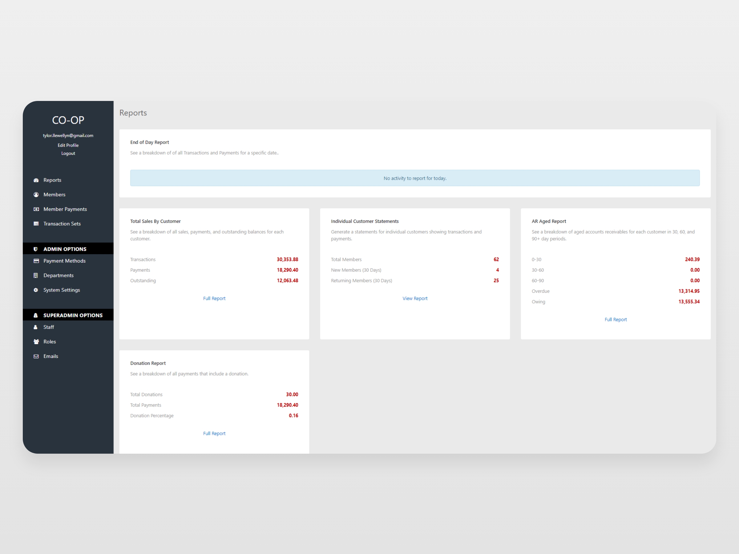 CO-OP reporting software
